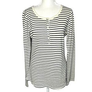 Scotch & Soda Maison Scotch Navy Blue Striped Cotton Crew Pullover Sweater 2 Med